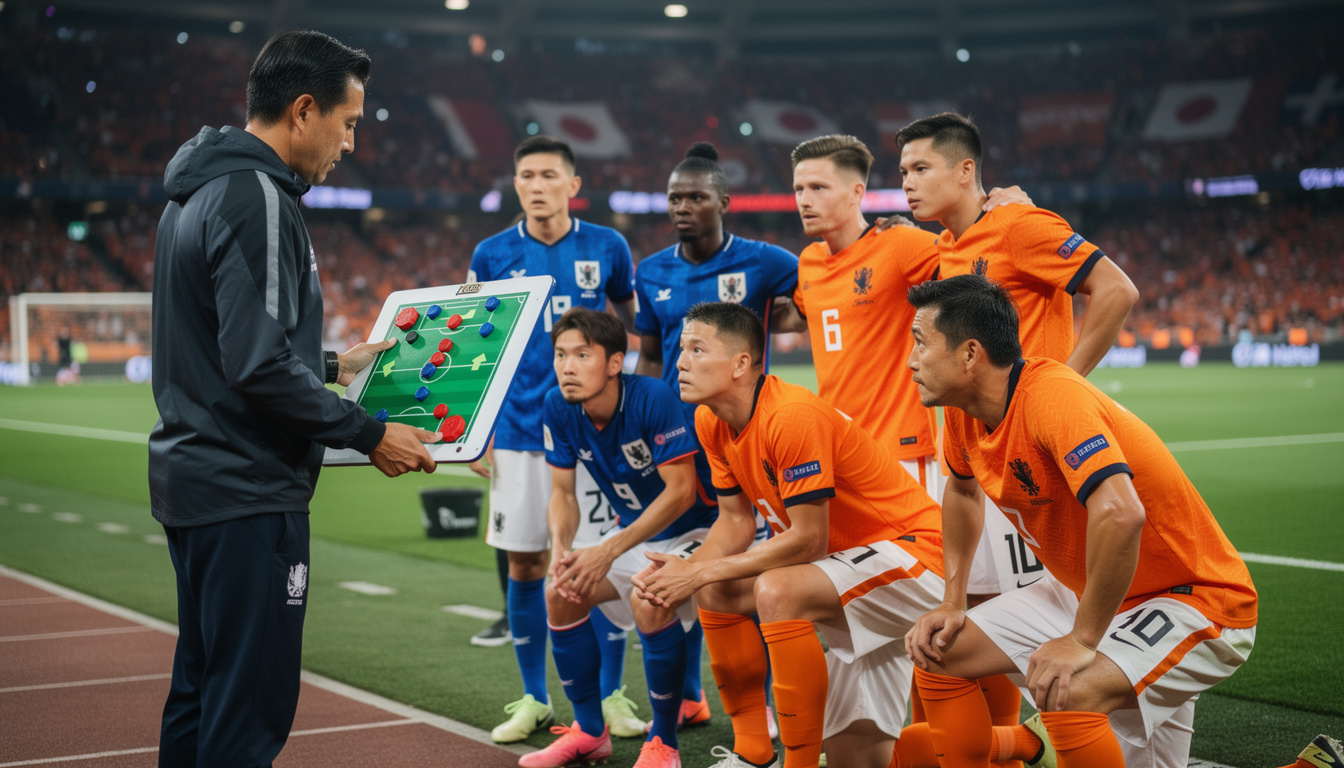 découvrez la technique insolite venue du japon qui a marqué le match passionnant opposant le japon aux pays-bas.